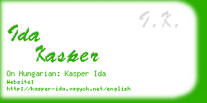 ida kasper business card